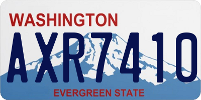 WA license plate AXR7410