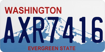 WA license plate AXR7416