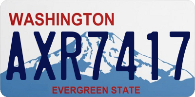 WA license plate AXR7417