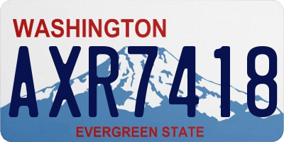 WA license plate AXR7418