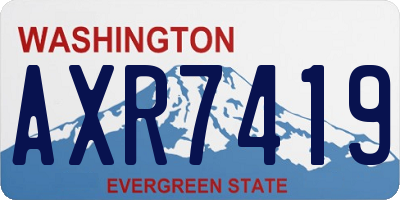 WA license plate AXR7419
