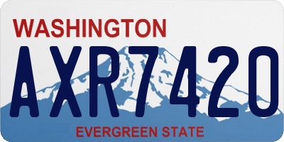 WA license plate AXR7420