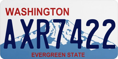 WA license plate AXR7422