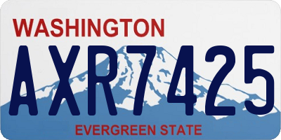 WA license plate AXR7425