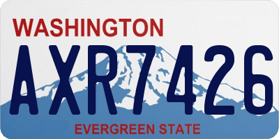WA license plate AXR7426