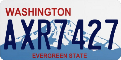 WA license plate AXR7427