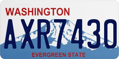 WA license plate AXR7430