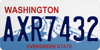 WA license plate AXR7432