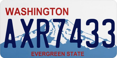 WA license plate AXR7433