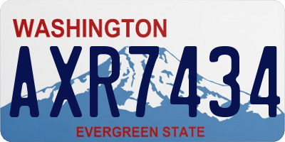 WA license plate AXR7434