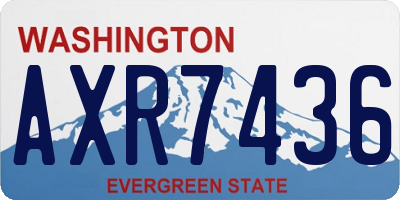 WA license plate AXR7436