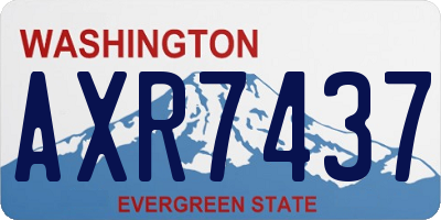 WA license plate AXR7437
