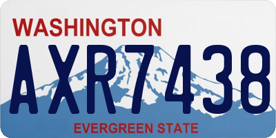 WA license plate AXR7438