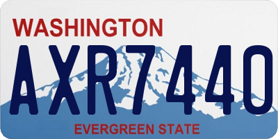WA license plate AXR7440