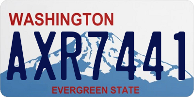 WA license plate AXR7441