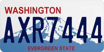 WA license plate AXR7444