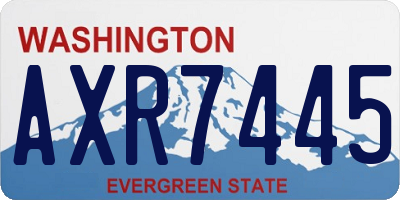 WA license plate AXR7445