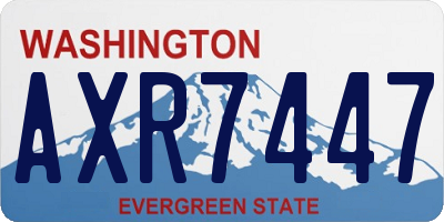 WA license plate AXR7447
