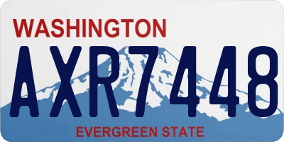 WA license plate AXR7448