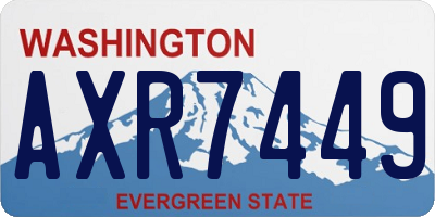 WA license plate AXR7449