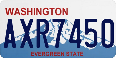WA license plate AXR7450