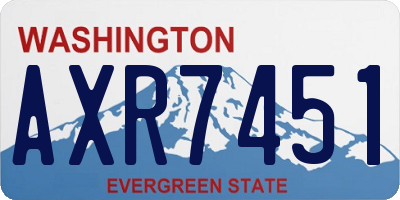 WA license plate AXR7451