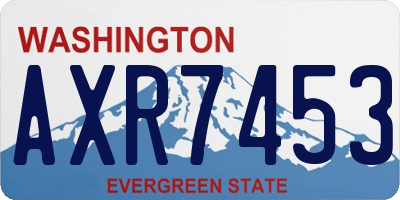 WA license plate AXR7453