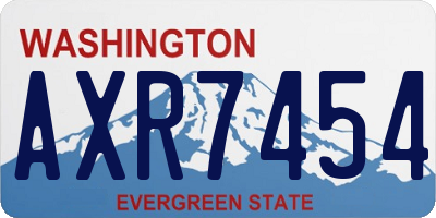 WA license plate AXR7454