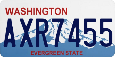 WA license plate AXR7455
