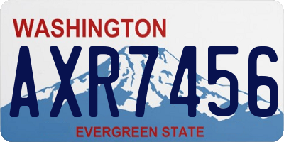 WA license plate AXR7456