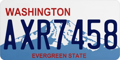 WA license plate AXR7458