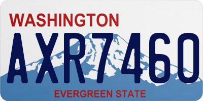 WA license plate AXR7460