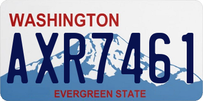 WA license plate AXR7461