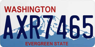 WA license plate AXR7465