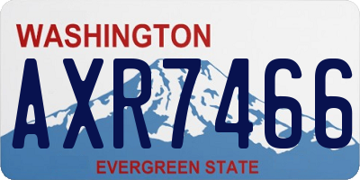 WA license plate AXR7466