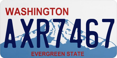 WA license plate AXR7467