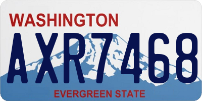 WA license plate AXR7468