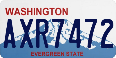 WA license plate AXR7472