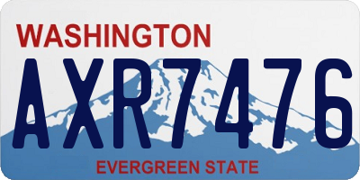 WA license plate AXR7476