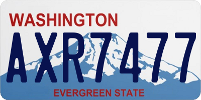 WA license plate AXR7477
