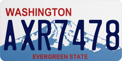 WA license plate AXR7478