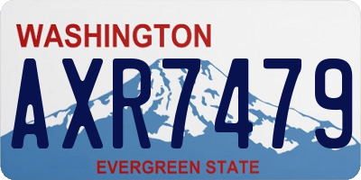WA license plate AXR7479