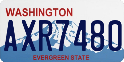 WA license plate AXR7480