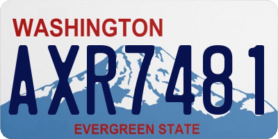 WA license plate AXR7481