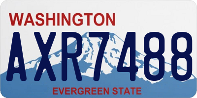 WA license plate AXR7488