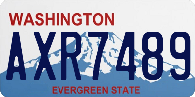 WA license plate AXR7489