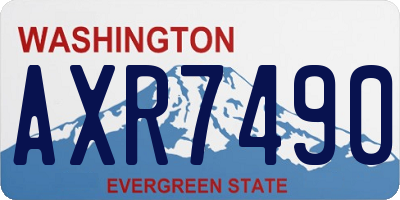 WA license plate AXR7490