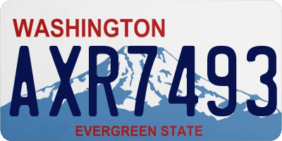 WA license plate AXR7493