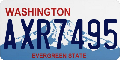 WA license plate AXR7495