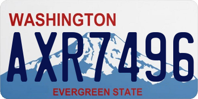 WA license plate AXR7496